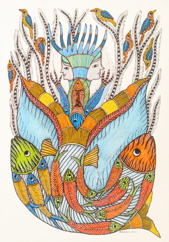 Gond Harmony Water, Land, and Sky